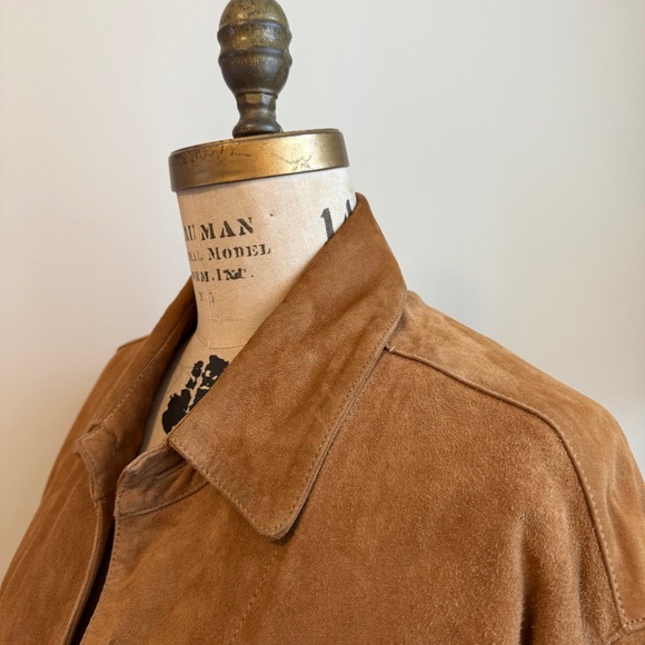 Cognac Suede Barn Jacket / Coat - Picture 1 of 16
